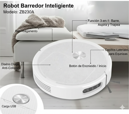 MiniSweeper™ (Robot Aspiradora Automatico 2 En 1)
