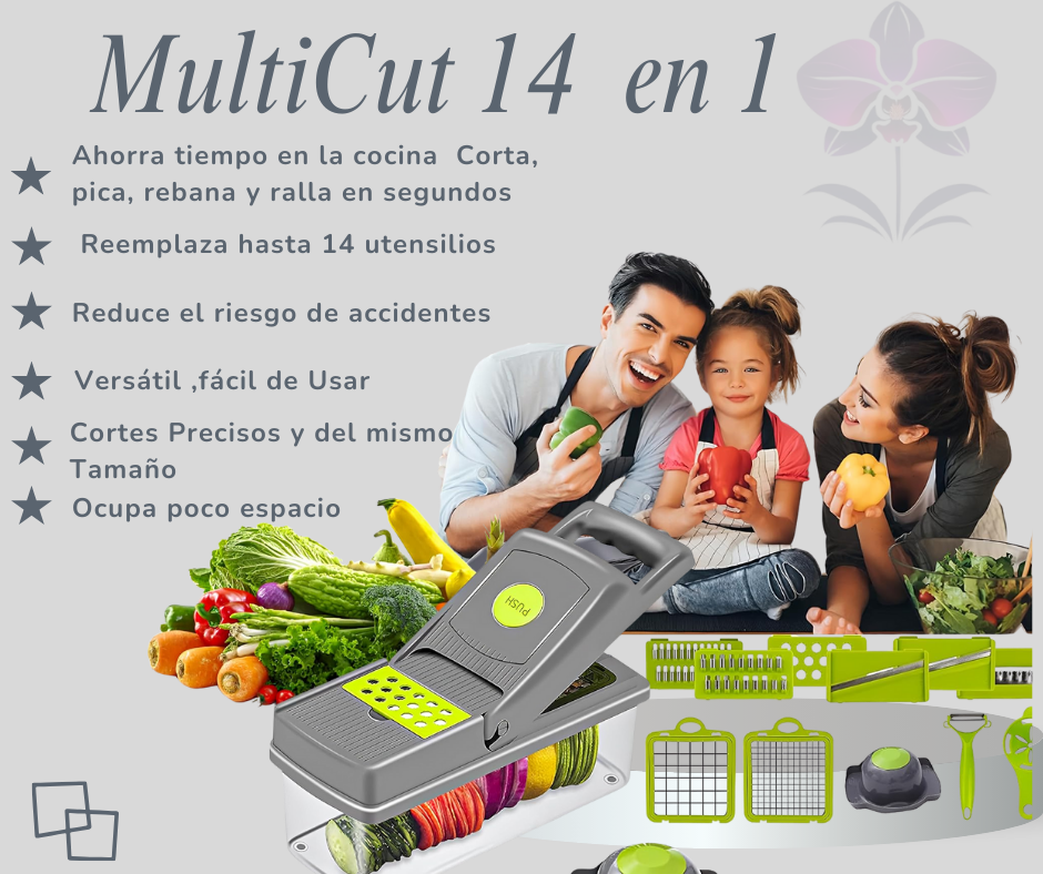 MultiCut 14-in-1 Food Processor™ Picador Multifuncional 14 En 1